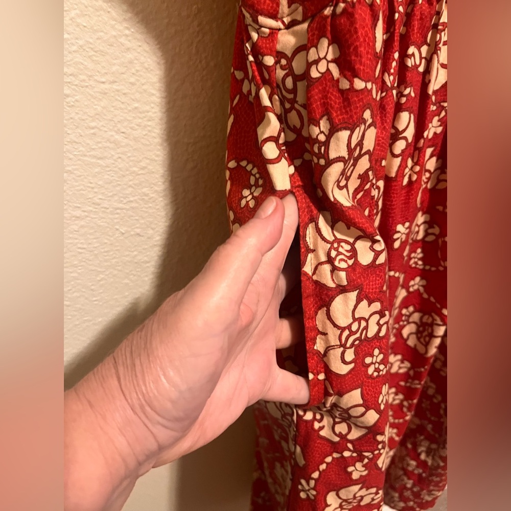 🌹Top Rated Free People corset Floral Red Midi Dress - Picture 2 of 6